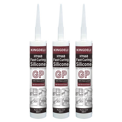 Quick Dry Acetic Silicone Sealant Transparent Color Water Resistant