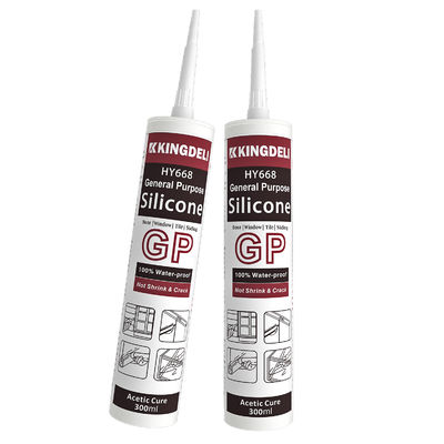 Strong Adhesive Acetic Cure Silicone Sealant 280ml White Odorless